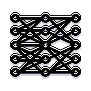 Artificial intelligence neural network concept technology logic Stock Illustration