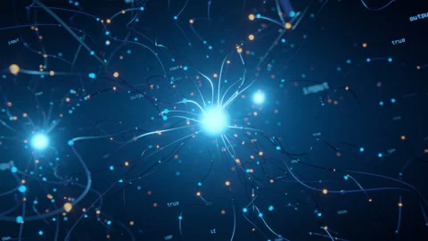 Artificial Intelligence Neural Network Data Connections Stock Footage 310059628