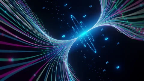 Artificial Intelligence Neural Network Data Flow Learning Stock Footage 320769661