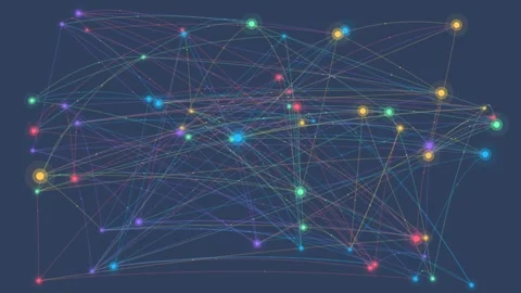 Artificial Intelligence Neural Network Data Connections Visualization Stock Footage 337038628
