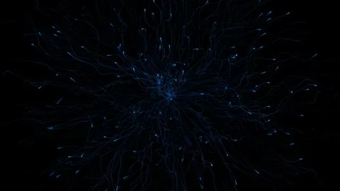 Artificial Intelligence Neural Network Energy Flow Animation Stock Footage 342628706