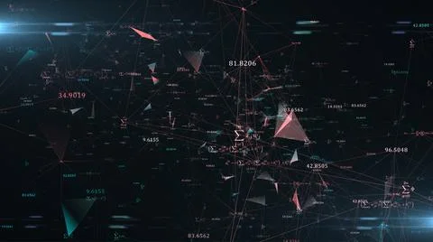 Artificial Intelligence Neural Network math algorithm equations  Stock Illustration