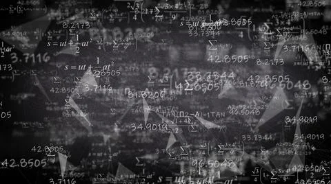 Artificial Intelligence Neural Network math algorithm equations  Stock Illustration