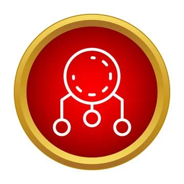 Artificial intelligence neural network node processing data icon Stock Illustration
