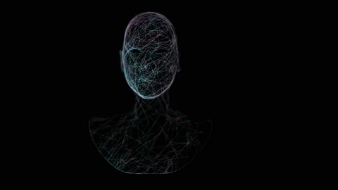 Artificial intelligence neural network. Online business and communication. Woman Stock Footage 149383061