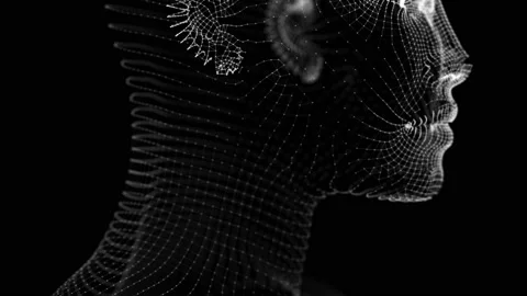 Artificial intelligence neural network. Online business and communication. 3D Stock Footage 201456236