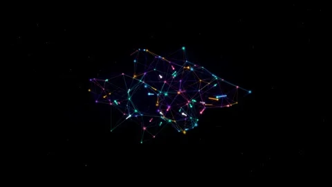 Artificial intelligence neural network plexus with glowing data nodes and p.. Stock Footage 346252263
