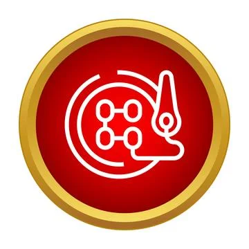 Artificial intelligence neural network processing system icon Stock Illustration