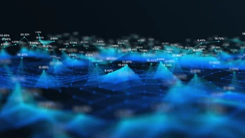 Artificial intelligence neural network programming abstract digital data Stock Footage 335557042