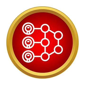 Artificial intelligence neural network technology icon design 스톡 일러스트