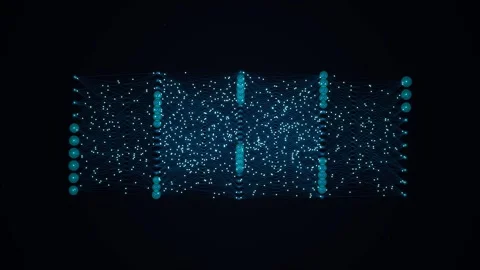 Artificial Intelligence Neural Network Visualization Stock Footage 348005661