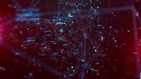 Artificial Intelligence Neural Networks Pattern Recognition System, background  Stock Footage 317807170