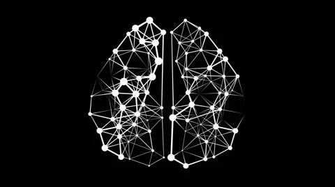 Artificial Intelligence neuronal brain animation Stock Footage 54732295