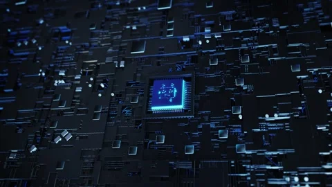 Artificial intelligence online chat bot in smartphone. Cyborg or robot with AI l Stock Footage 341906409