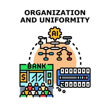 Artificial intelligence optimizing organization and uniformity processes Stock Illustration