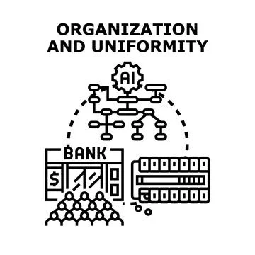 Artificial intelligence optimizing organization and uniformity processes Stock Illustration