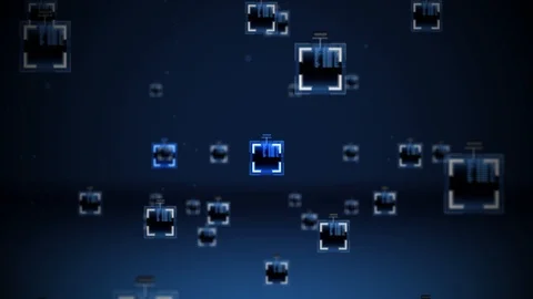 Artificial Intelligence or Nanobytes algorithm concept Stock Footage 86465717