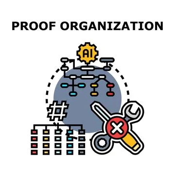 Artificial intelligence organizing data and complex systems Stock Illustration
