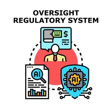 Artificial intelligence oversight regulatory system development Stock Illustration