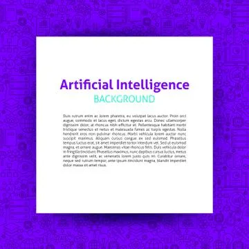 Artificial Intelligence Paper Template Stock Illustration