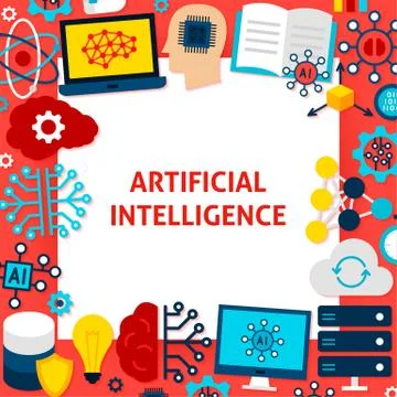 Artificial Intelligence Paper Template Stock Illustration