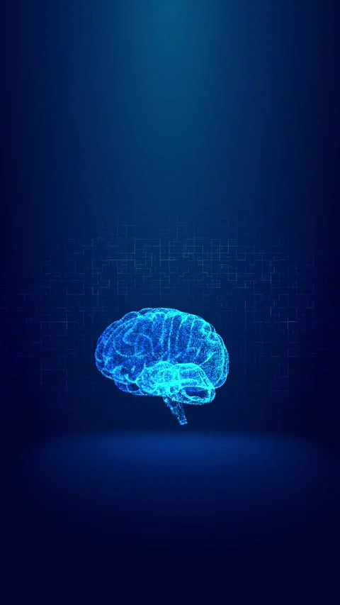 Artificial Intelligence Particle Brain Neural Network Background 動画素材 341358137