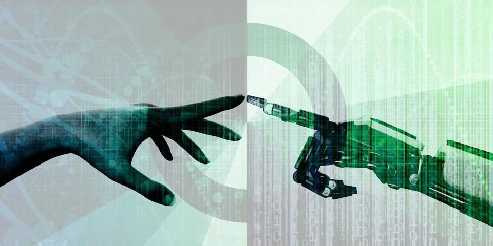 Artificial Intelligence Partnership for Human Advancement Stock Illustration