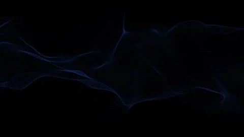 Artificial intelligence. Paticle waves screensaver. Stock Footage 315117968