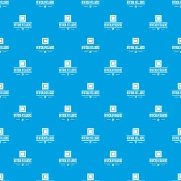 Artificial intelligence pattern vector seamless blue Stockillustratie