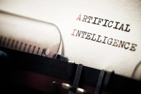 Artificial intelligence phrase Stock Photos