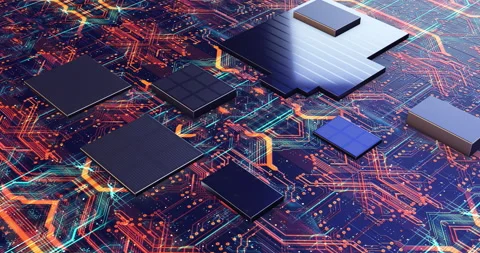 Artificial Intelligence Powered Quantum Computer Technology Concept. Stock Footage 191266611