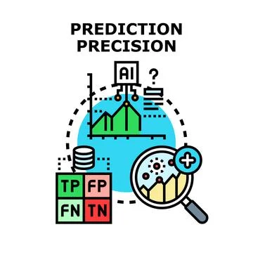 Artificial intelligence prediction precision concept analyzing data Stock Illustration