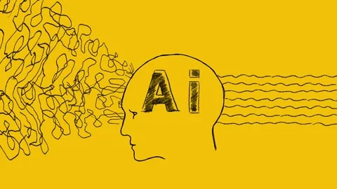 Artificial intelligence processes incoming information Video stock 288022164