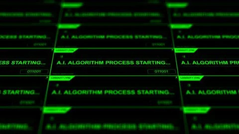 Artificial Intelligence Processes Starting0 写真素材