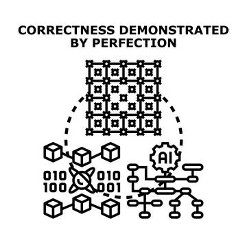 Artificial intelligence processing data achieving optimized perfection Illustrazione stock