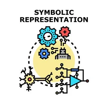 Artificial intelligence processing data and neural network connection Stock Illustration