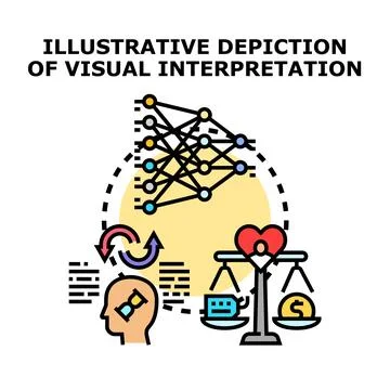 Artificial intelligence processing data and making decisions イラスト素材
