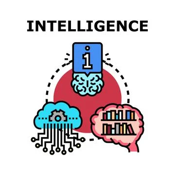 Artificial intelligence processing data and human knowledge icon 스톡 일러스트