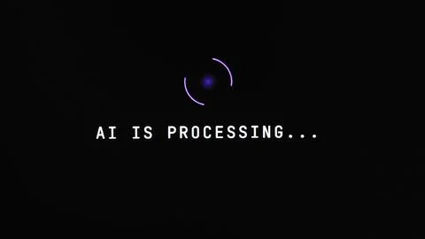 Artificial intelligence processing data and generating answer. Stockfoto's