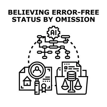Artificial intelligence processing data for error free status Stock Illustration