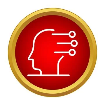 Artificial intelligence processing data in human brain concept Stock Illustration