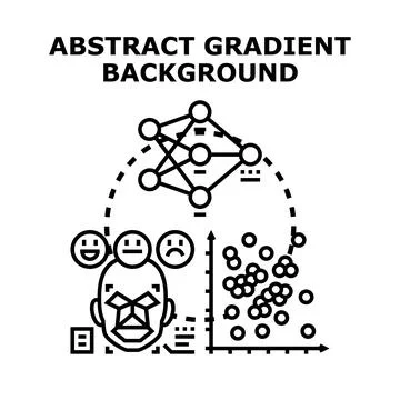 Artificial intelligence processing data for machine learning analysis Illustrazione stock