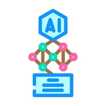 Artificial intelligence processing data neural network concept イラスト素材