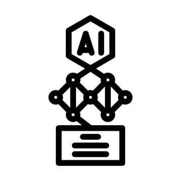 Artificial intelligence processing data neural network concept イラスト素材
