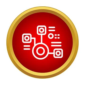 Artificial intelligence processing data neural network icon Illustrazione stock