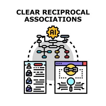 Artificial intelligence processing data for reciprocal associations Stock-Illustration