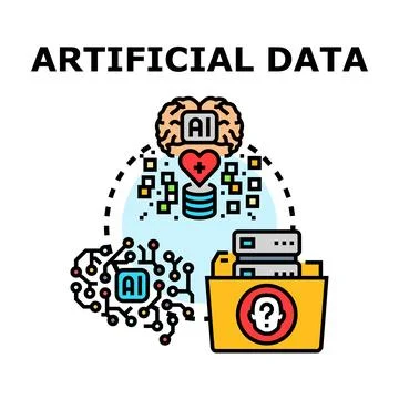 Artificial intelligence processing health data concept Stockillustratie