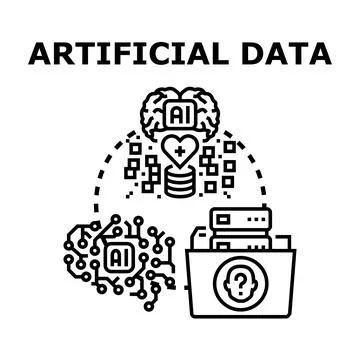 Artificial intelligence processing health data concept 스톡 일러스트