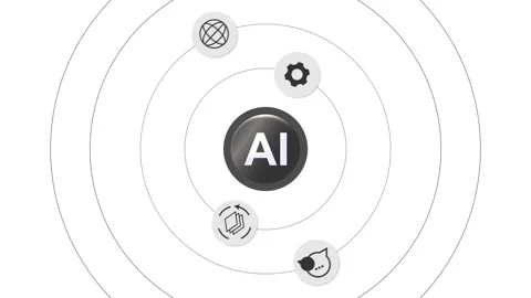 Artificial Intelligence Processing Interface Animation Stock Footage 340527407