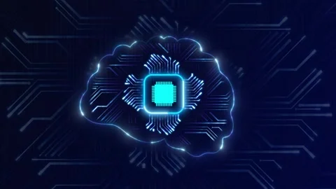 Artificial Intelligence Processor Brain AI chatbot concept AI Learning Business Stock Footage 316158136
